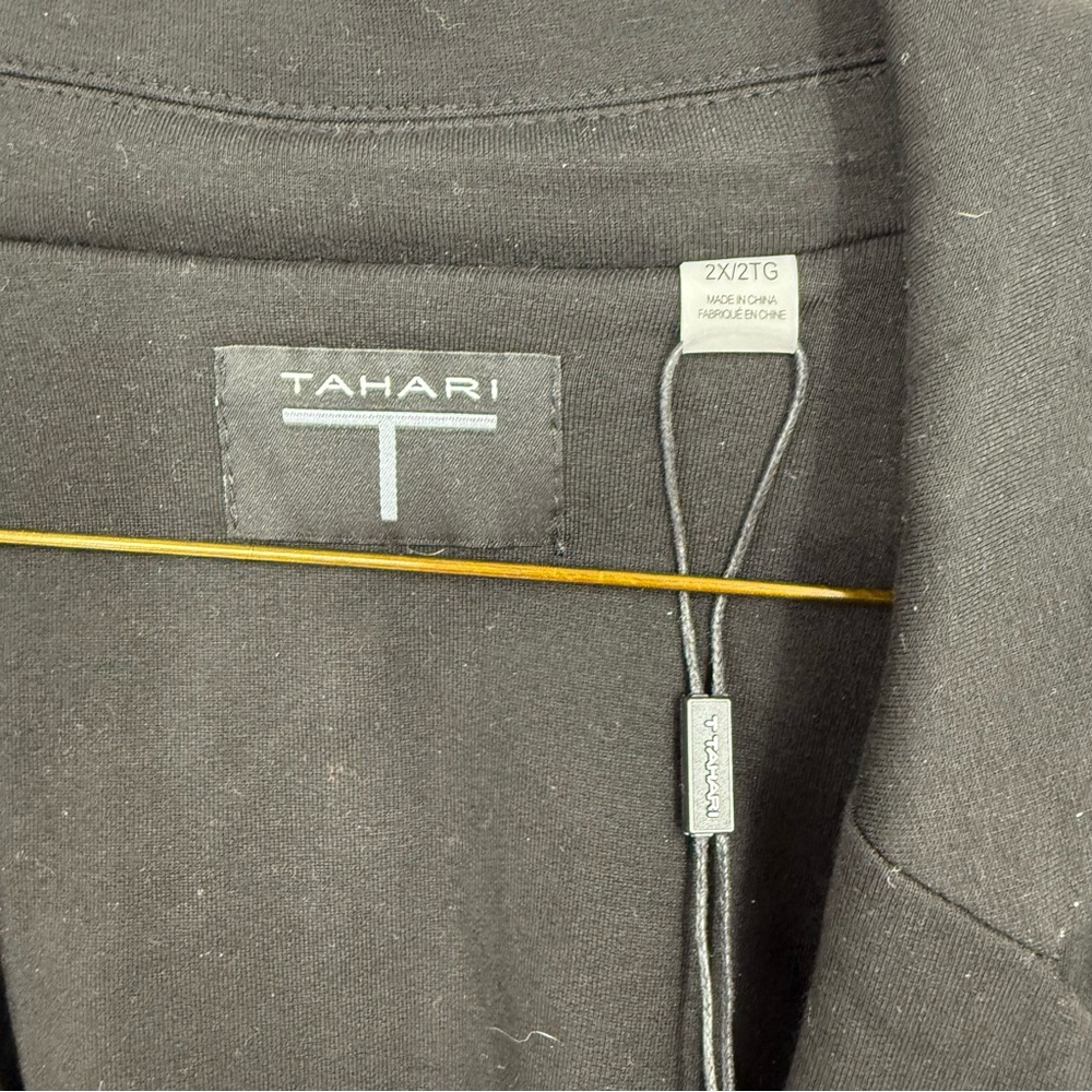 Tahari NWT Blazer 2X Knit Black Jacket Stretch Career Capsule Wardrobe Classic - Picture 5 of 11